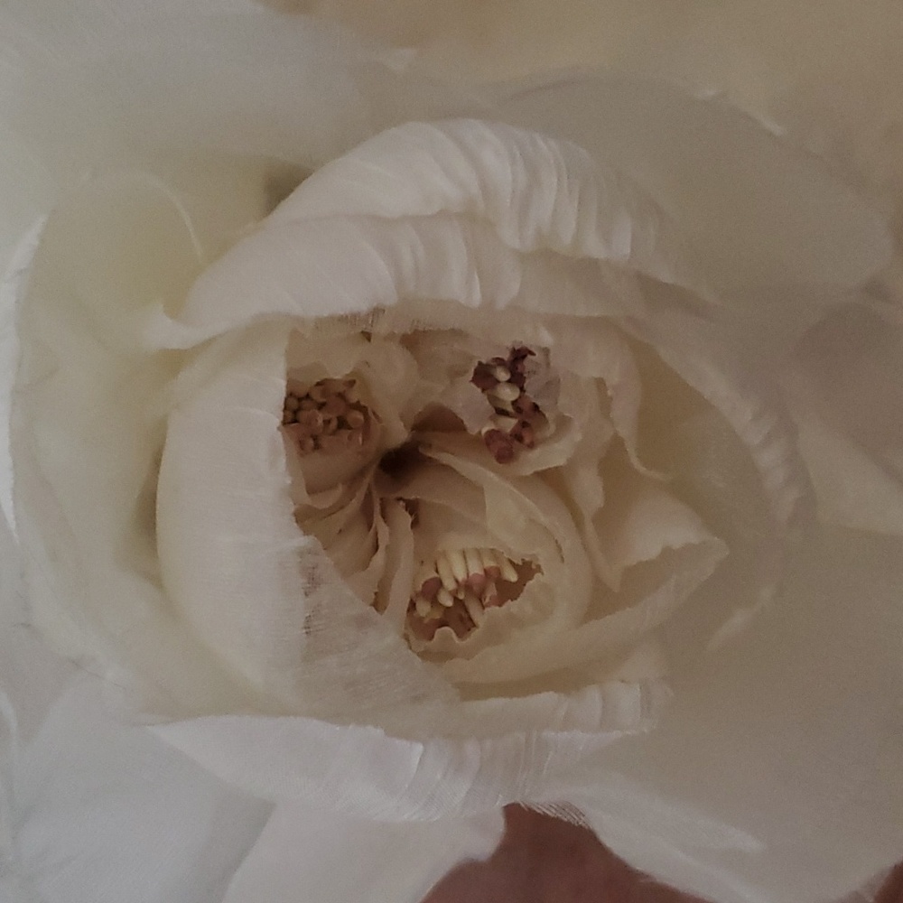 - White Faux Peony